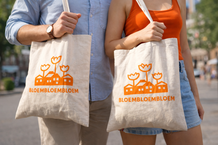 Linnen tassen bedrukt